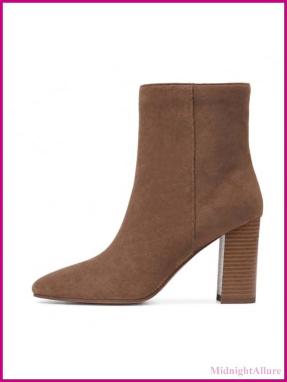 Ankle Boots for Women Faux Suede Heeled Booties Fall Winter Shoes